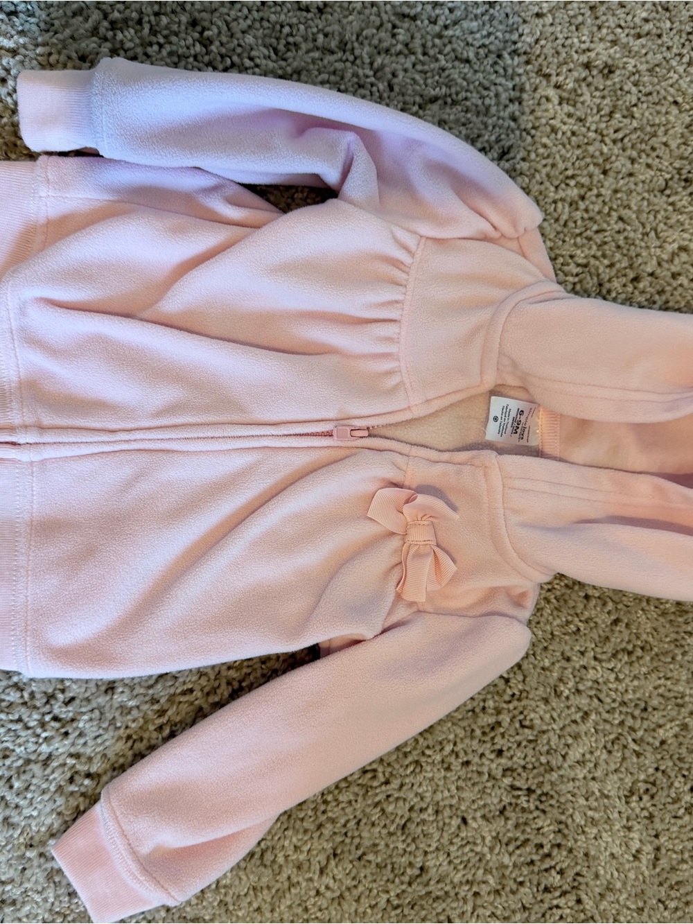 Simple Baby Pink Fleece Jacket